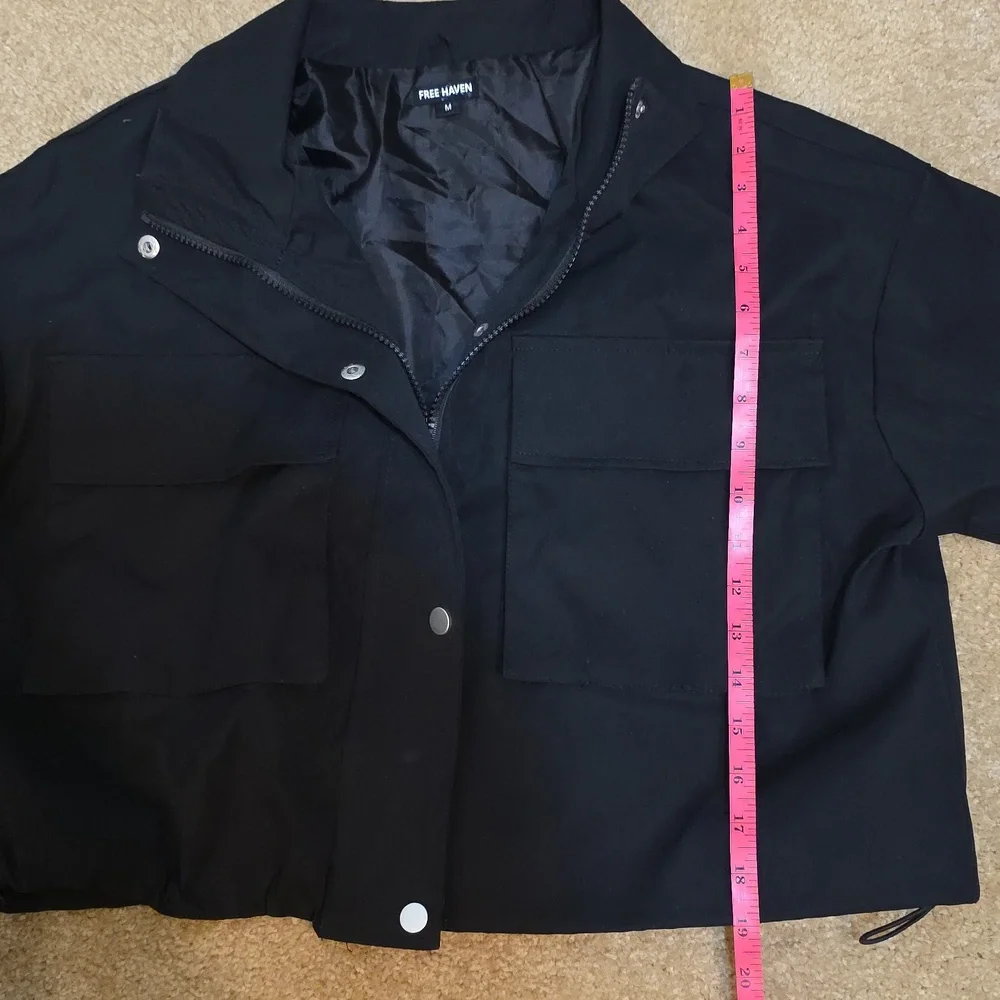 Free Haven‎ Black Women's Zip Up Jacket Sz Med